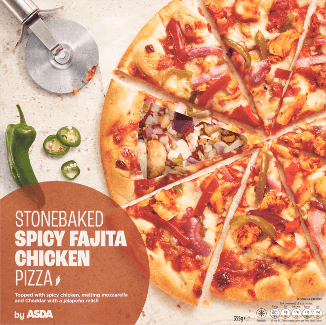 Image of tonebaked spicy fajita chicken pizza package