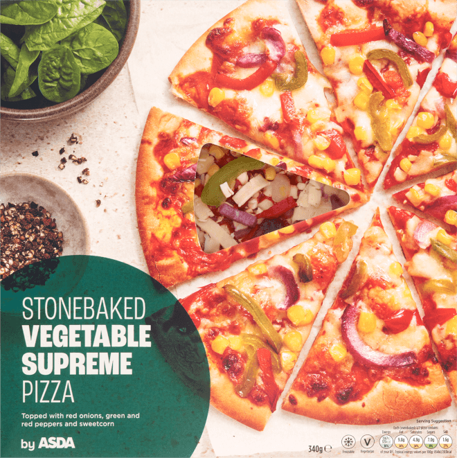 Image of Stonebaked vegetable supreme pizza package